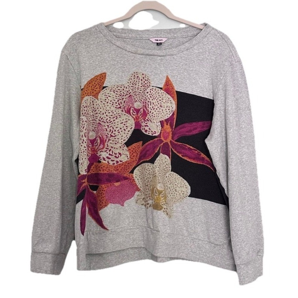 The Kit Daniel Vosovic‎ 2X Crewneck Pullover Sweatshirt Orchids Artsy Streetwear